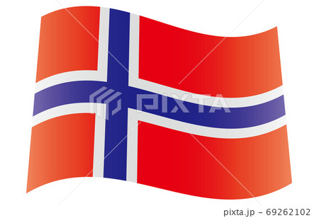 新世界の国旗2：3Verグラデーション波形　ノルウェー 69262102