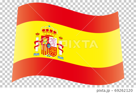 新世界の国旗2：3Verグラデーション波形　スペイン 69262120