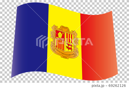 New World Flag 2:3Ver gradation waveform Andorra New World Flag 2:3Ver gradation waveform Andorra 69262126