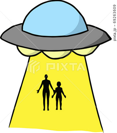 宇宙人にさらわれる人のイラスト 宇宙人にさらわれる人のイラスト 69263609