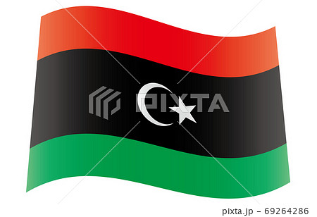 新世界の国旗2：3Verグラデーション波形　リビア
