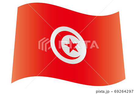 新世界の国旗2:3Verグラデーション波形 チュニジア 新世界の国旗2:3Verグラデーション波形 チュニジア 69264297