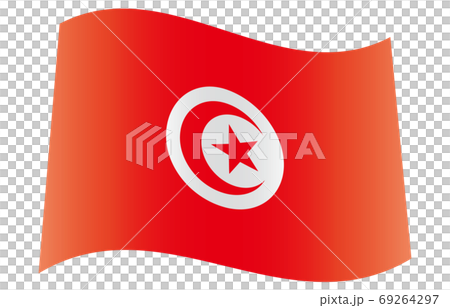 新世界の国旗2:3Verグラデーション波形 チュニジア 新世界の国旗2:3Verグラデーション波形 チュニジア 69264297