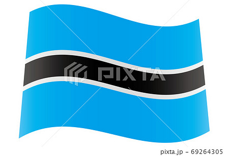 新世界の国旗2：3Verグラデーション波形　ボツワナ 69264305