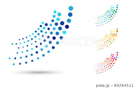 Vector dots pattern. Halftone effect icon collection. 69264511