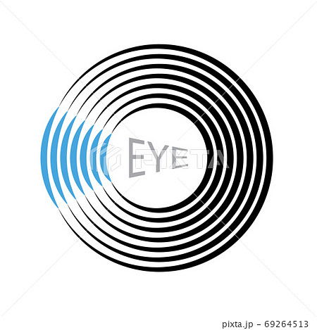 Vector lines in circle form like eye. Geometric shape. EPS10 vec 69264513