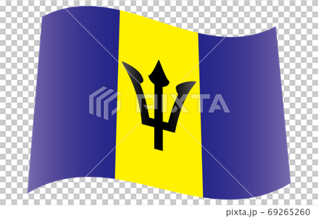 New World Flag 2:3Ver gradation waveform Barbados New World Flag 2:3Ver gradation waveform Barbados 69265260