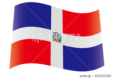 新世界の国旗2：3Verグラデーション波形　ドミニカ共和国