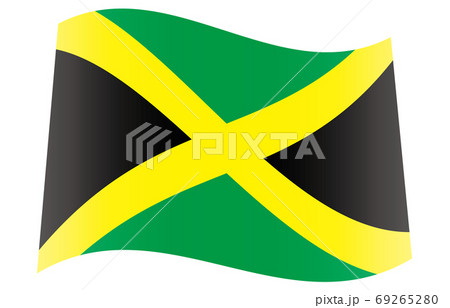 新世界の国旗2：3Verグラデーション波形　ジャマイカ
