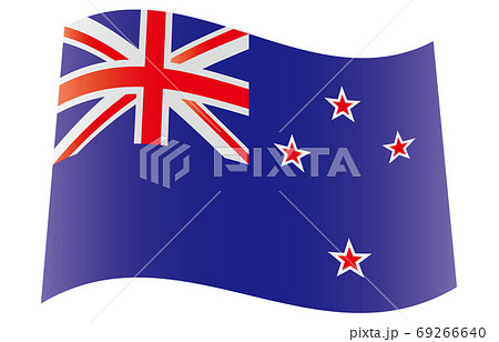 新世界の国旗2：3Verグラデーション波形　ニュージーランド