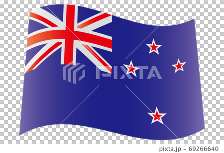 新世界の国旗2：3Verグラデーション波形　ニュージーランド 69266640