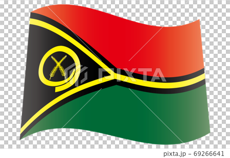 新世界の国旗2：3Verグラデーション波形　バヌアツ 69266641