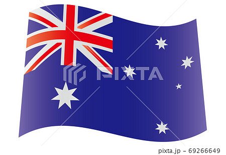 新世界の国旗2：3Verグラデーション波形　オーストラリア 69266649