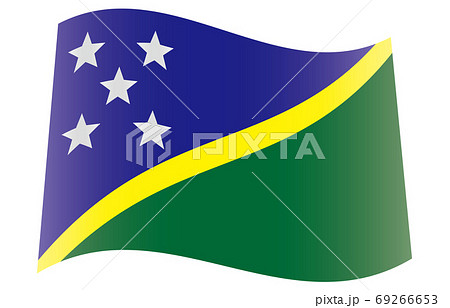 新世界の国旗2：3Verグラデーション波形　ソロモン諸島