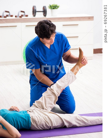 Woman recovering after traffic accident 69267381