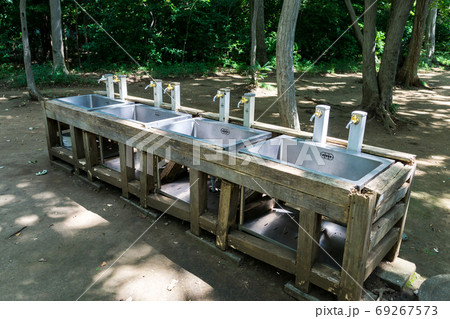 かに山キャンプ場の水道　東京都調布市深大寺南町 69267573