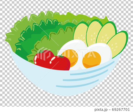 野菜サラダのベクターイラストのイラスト素材