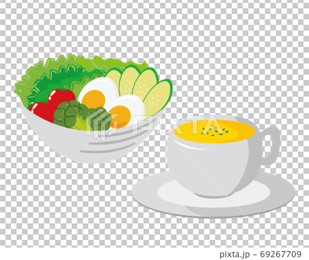 Vector illustration of vegetable salad set Vector illustration of vegetable salad set 69267709