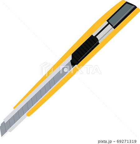 イラスト素材 カッター ナイフ 刃物 文房具 工具 ベクターのイラスト素材