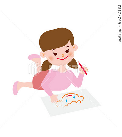 お絵描きする女の子 お絵描きする女の子 69272182
