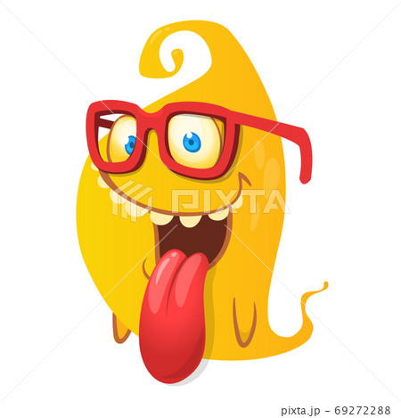 Funny cartoon monster. Vector Halloween illustration 69272288