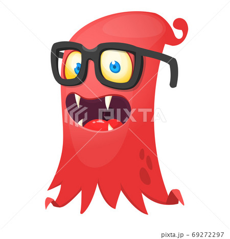 Funny cartoon monster. Vector Halloween illustration 69272297