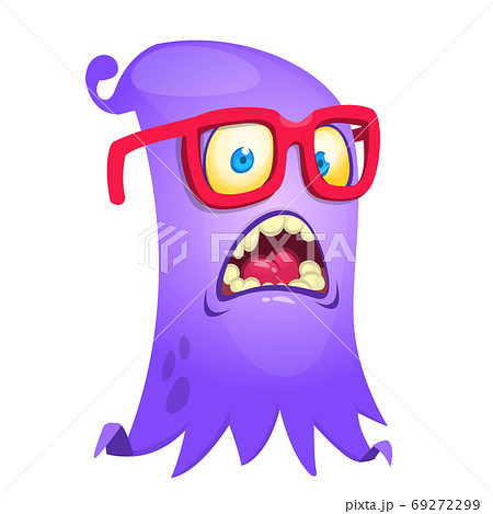 Funny cartoon monster. Vector Halloween illustration 69272299