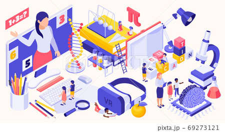 STEM Education Isometric Concept 69273121