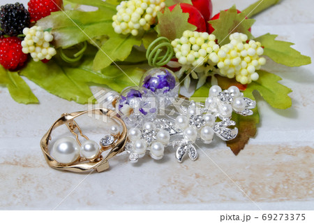 アクセサリー, お洒落, 装飾, 装飾品, ヘアピン, イヤリング, ファッション, 女性, 髪飾り 69273375