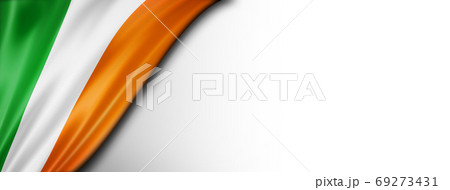 Irish flag isolated on white banner 69273431