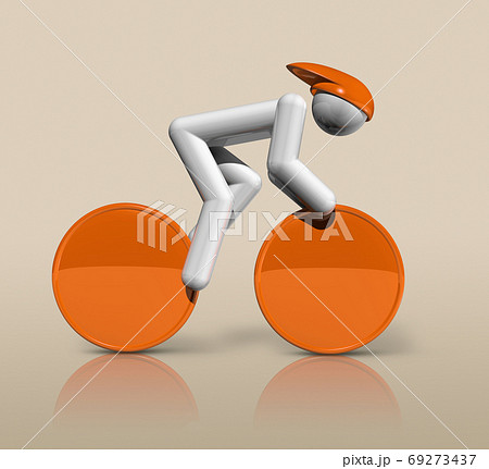 Cycling Track 3D icon, Olympic sportsのイラスト素材 [69273437 ...