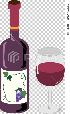 Fashionable Red Wine Illustration Stock Illustration