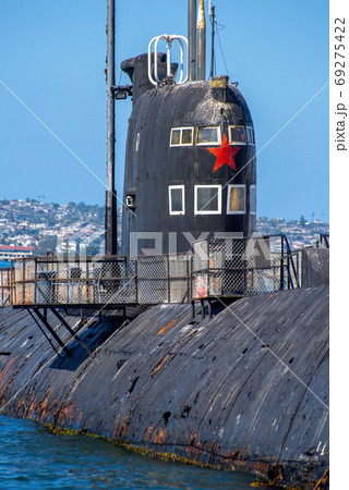 Moored Soviet submarine in San Diego, USA 69275422