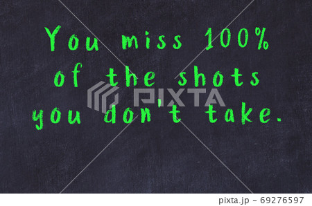 Chalk wise inscription on black chalkboard 69276597