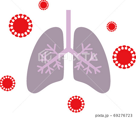 タバコと肺のイラストのイラスト素材