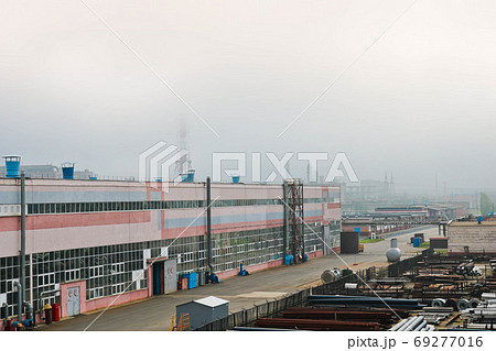 Industrial landscape. Panoramic vie 69277016