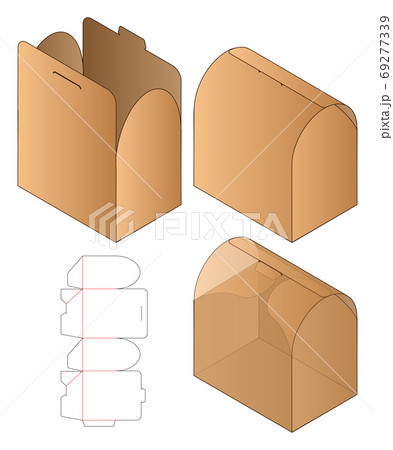 Box packaging die cut template design. 3d mock-up 69277339