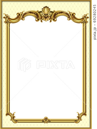 Gold classic frame of the rococo baroque Gold classic frame of the rococo baroque 69280245