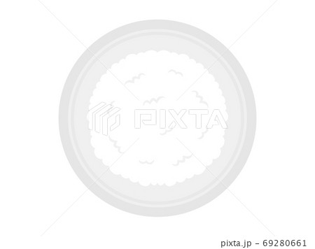 皿に盛られたライスのイラストのイラスト素材