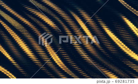 Carbon fiber gold wave texture pattern background 69281735