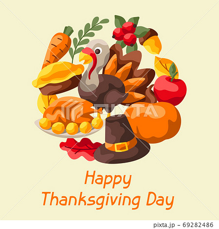 Happy Thanksgiving Day background. 69282486
