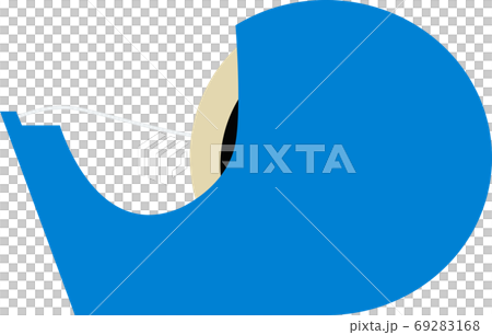 ミニセロテープのイラスト カッター 接着 事務用品 文房具 アイコン ベクターのイラスト素材