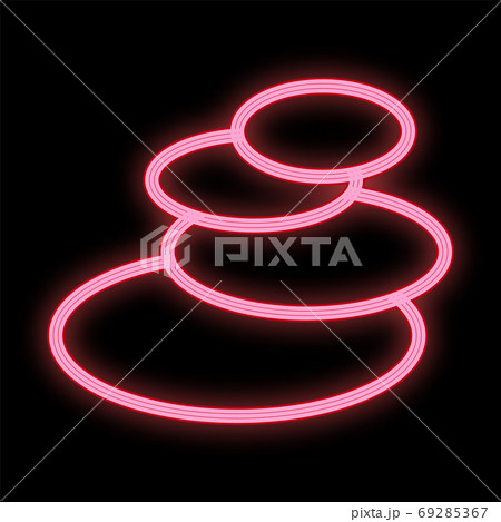 neon pink stones for spa treatments, body 69285367