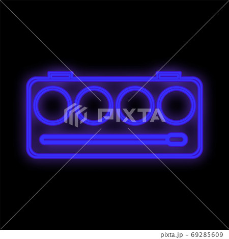 blue neon palette with shadows. beautiful set 69285609