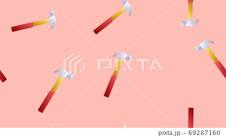 Seamless pattern with hammer icon. Repair symbols 69287160