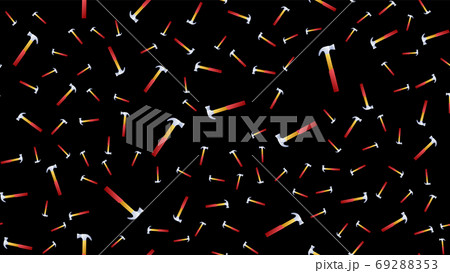 Hammer Icon Seamless Pattern, Tool Design Hammer Icon Seamless Pattern, Tool Design 69288353