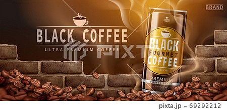 Premium canned black coffee ad Premium canned black coffee ad 69292212