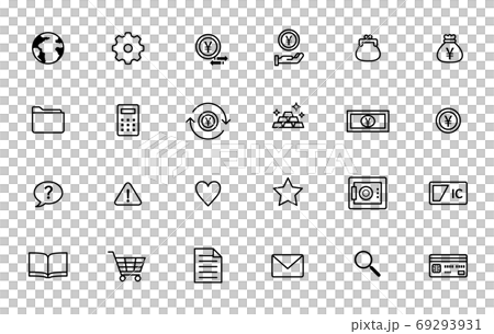 投資・お金・クレジットカードアイコン 69293931