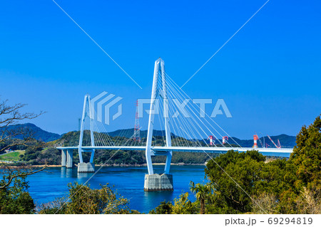 大島大橋 呼子からの眺め　【長崎県西海市】 69294819