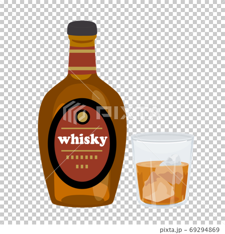 ウイスキー　ロック　イラスト 69294869